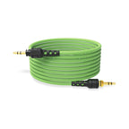 Rode 2.4m Green Headphone Cable - 3.5mm Connection with 1/4" Adaptor
