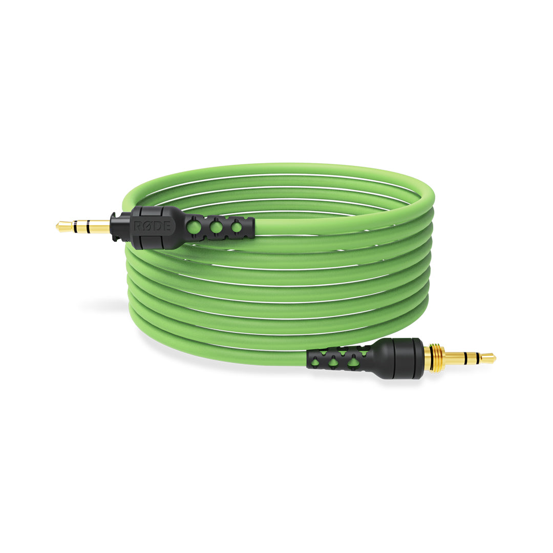 Rode 2.4m Green Headphone Cable - 3.5mm Connection with 1/4" Adaptor