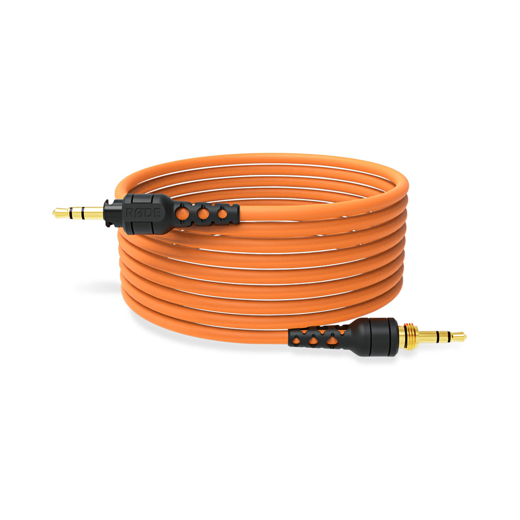 Rode 2.4m Orange Headphone Cable - 3.5mm Connection with 1/4" Adaptor