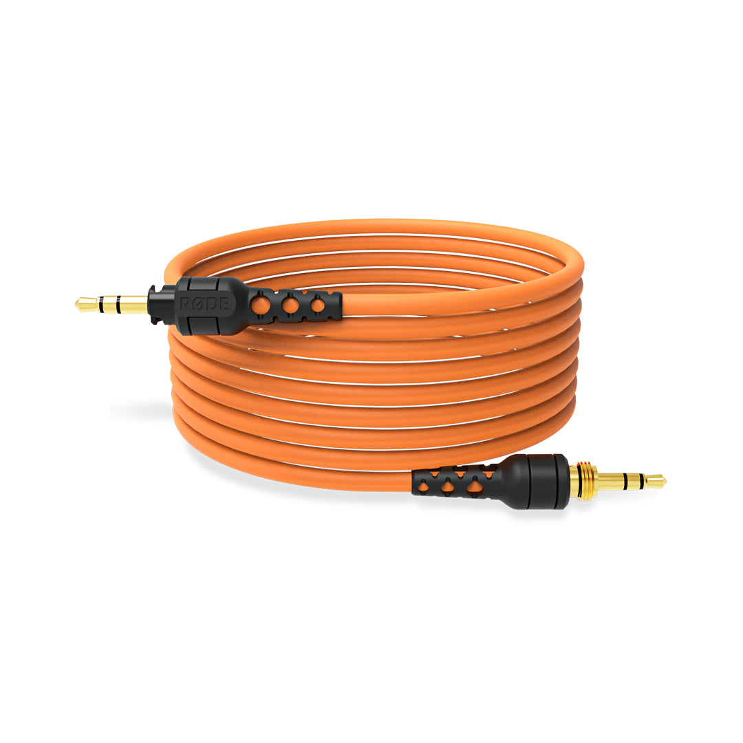 Rode 2.4m Orange Headphone Cable - 3.5mm Connection with 1/4" Adaptor