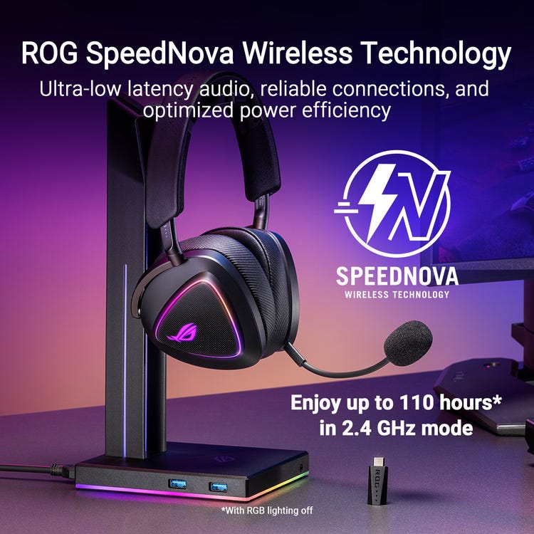 ASUS ROG Delta II Tri-Mode Wireless Gaming Headset