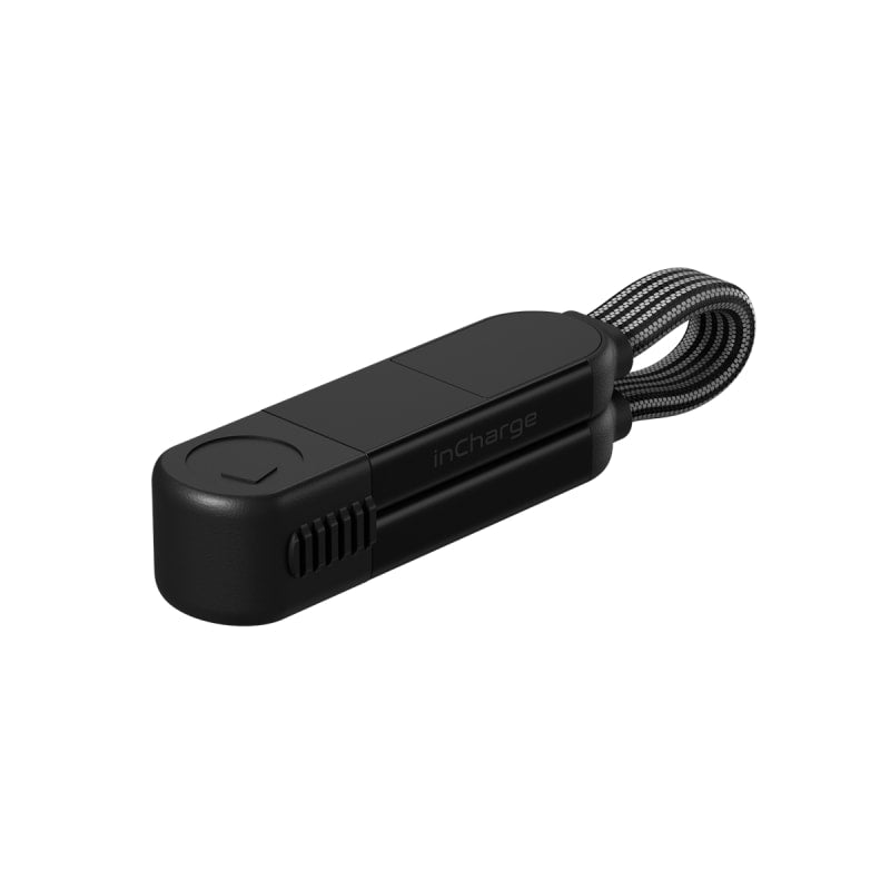 Rolling Square inCharge X 100W 6 in 1 Keyring Cable (Lava Black)