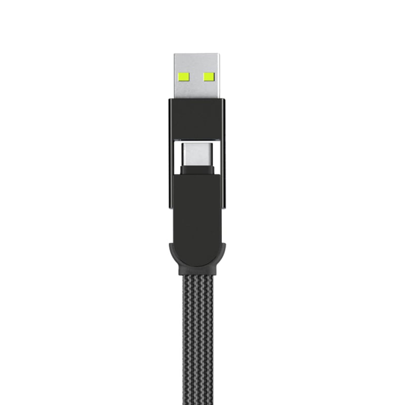 Rolling Square inCharge XL 2m 100W 6 in 1 Travel Charging Cable (Urban Black)