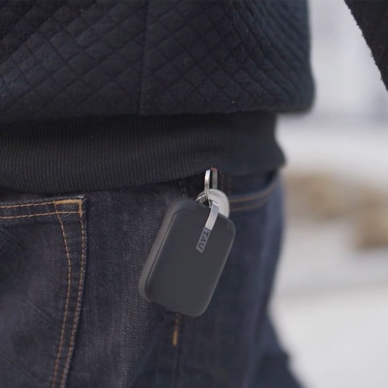 Rolling Square TAU 3 in 1 Keyring Powerbank 1400mAh (Charcoal Black)