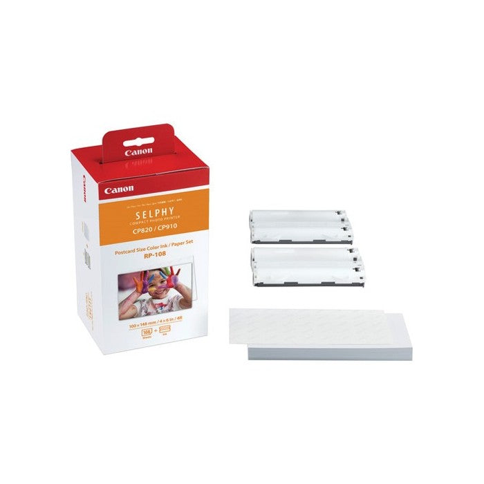 Selphy High-Capacity Postcard Size Ink and Paper Pack RP-108