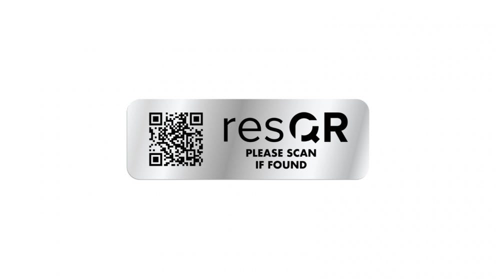 resQR Sticker Pack (6 x Lost Item Recovery Heavy Duty Stickers / 3 Sizes)