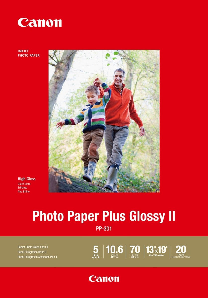 Canon PP301A3+ 20 SHTS 270gsm Photo Paper Glossy II 