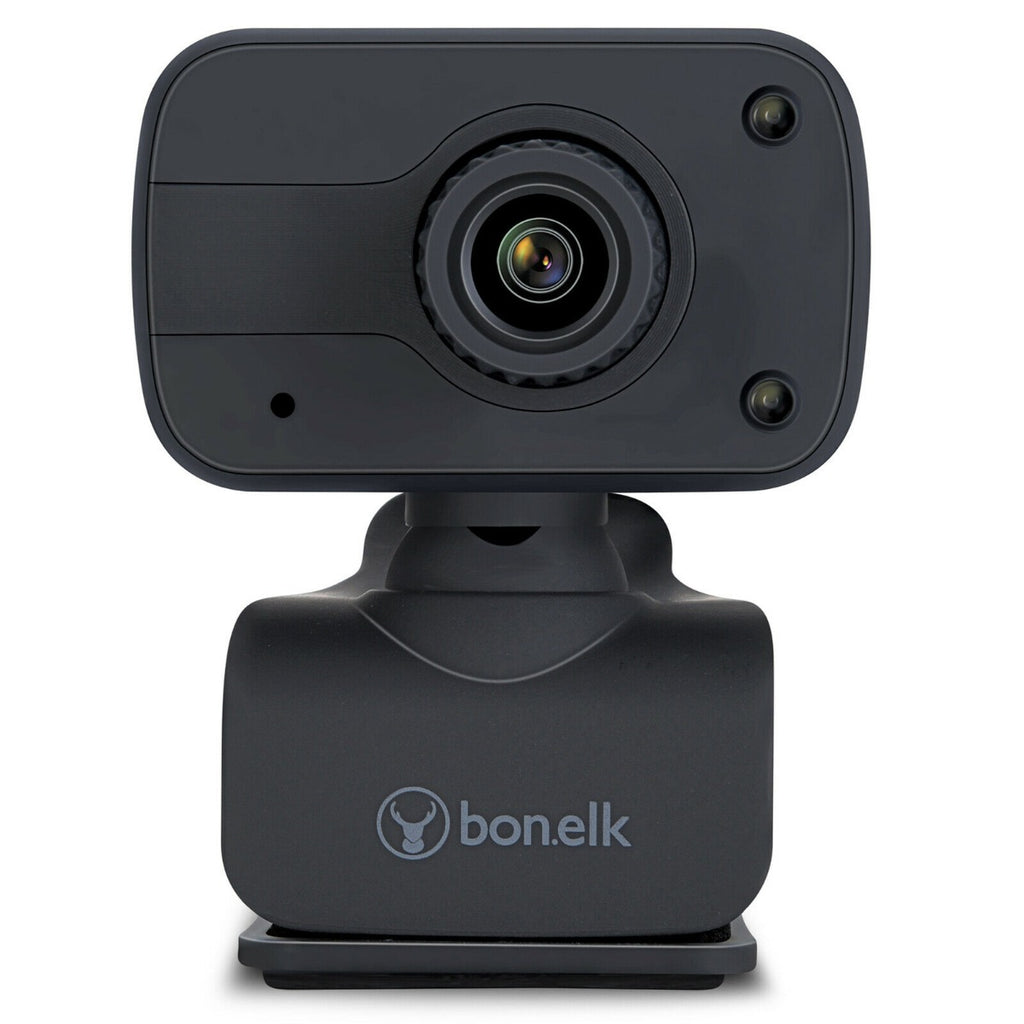Bonelk 1080p USB Webcam, Clip On, Black - ELK-63022-R