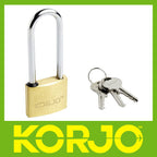 Korjo Lock Keyed 40mm - Long Shackle Brass