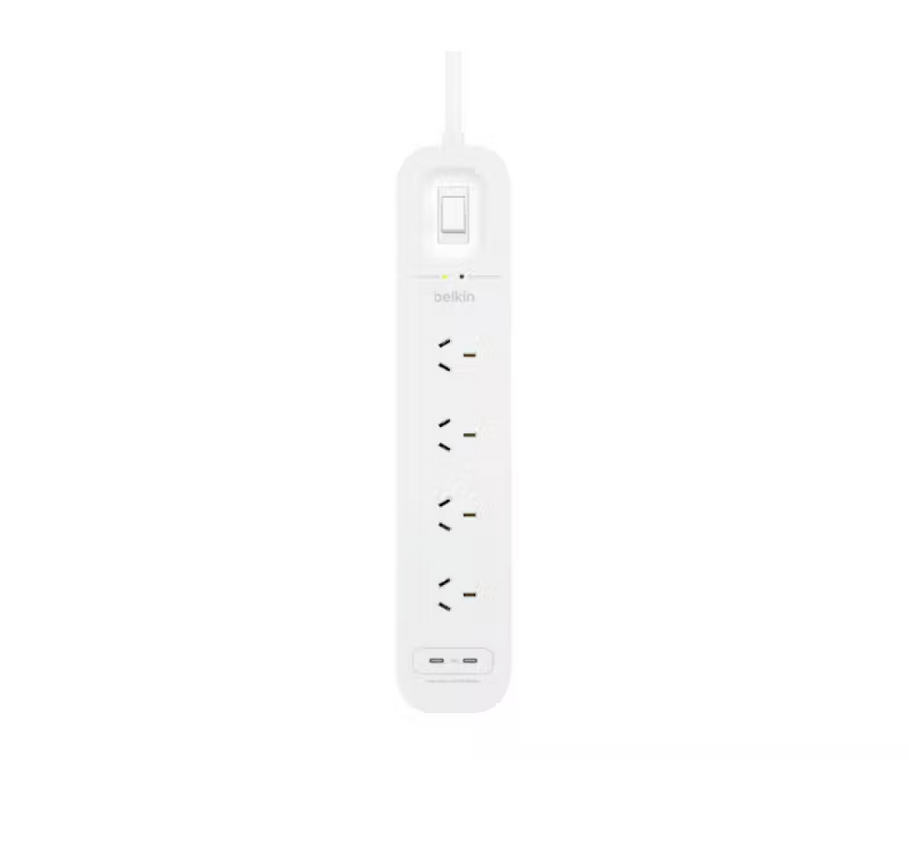 Belkin 4-Outlet Surge Protection Strip with Dual USB-C Charging Ports