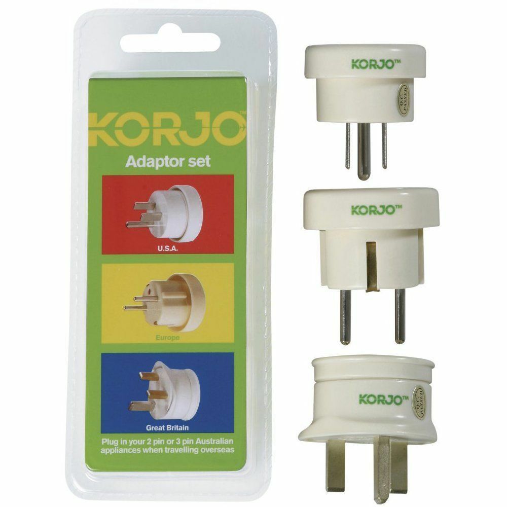 Korjo Adapter Set - Europe, Great Britain, USA