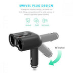 Mbeat Gorilla Power Dual Port USB-C & QC 3.0 Car Charger with Cigar Lighter Splitter