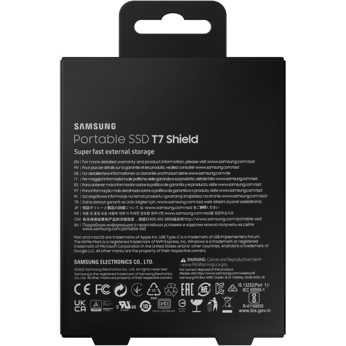 Samsung T7 Shield 2TB USB 3.2 Portable SSD - Black