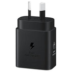 Samsung 25W Power Adapter (Black) with 1M USB-C Cable (White)