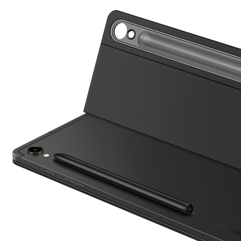 Samsung Book Cover Keyboard Slim with AI Key for Tab S9 Tab S9FE (Black)