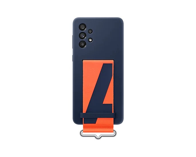 Samsung Galaxy A73 5G Silicone Cover with Strap Navy 