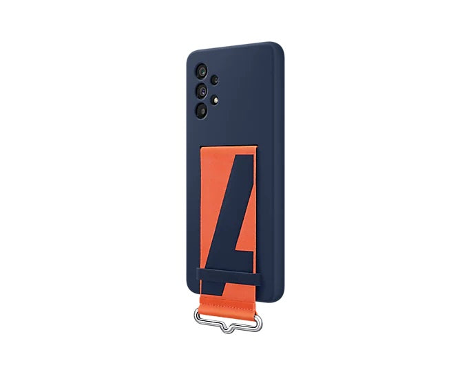 Samsung Galaxy A73 5G Silicone Cover with Strap Navy