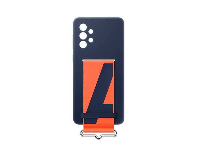 Samsung Galaxy A73 5G Silicone Cover with Strap Navy 