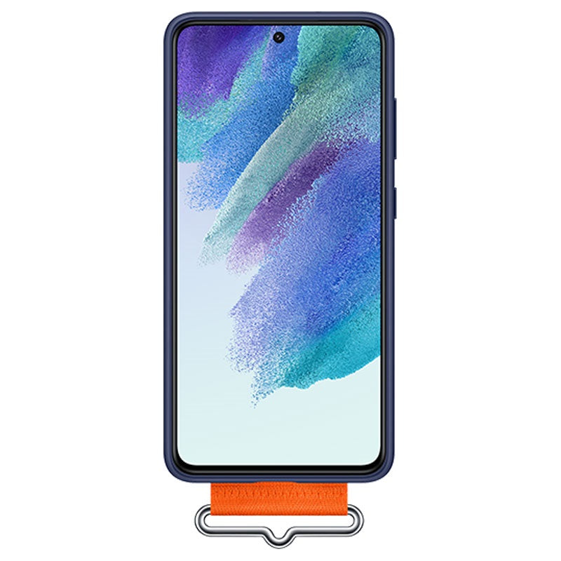Samsung Galaxy S21 FE 5G Silicone Cover with Strap Navy