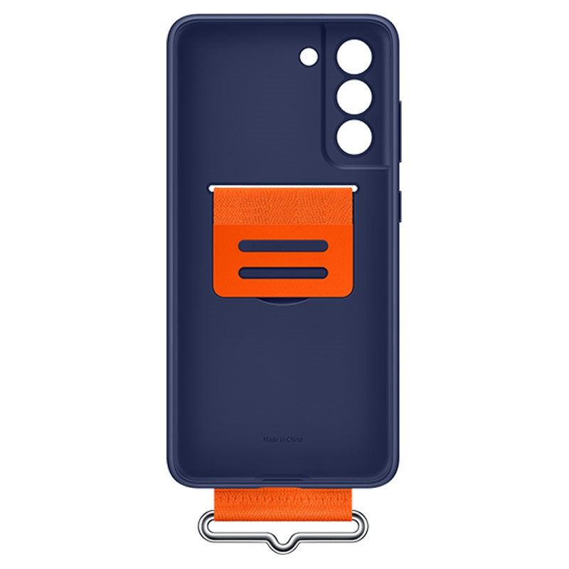 Samsung Galaxy S21 FE 5G Silicone Cover with Strap Navy