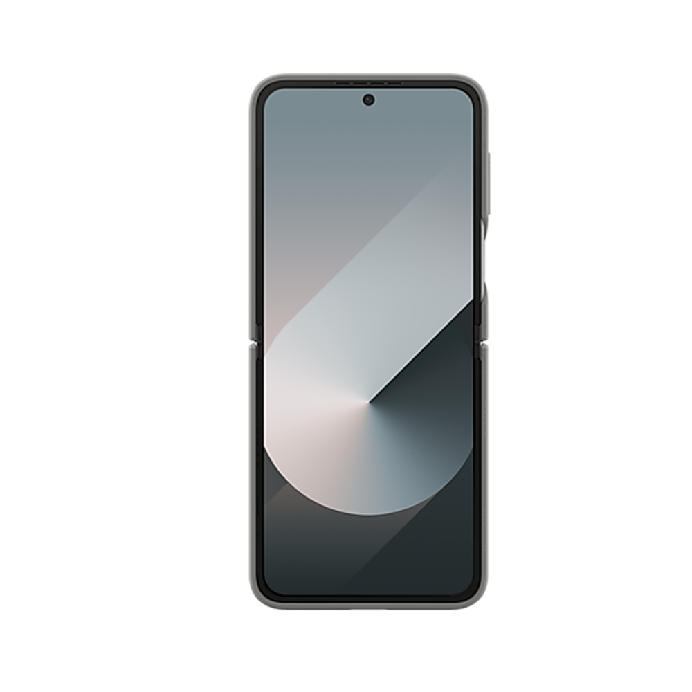 Samsung Galazy Z Flip6 Silicone Case with Ring (Grey) 