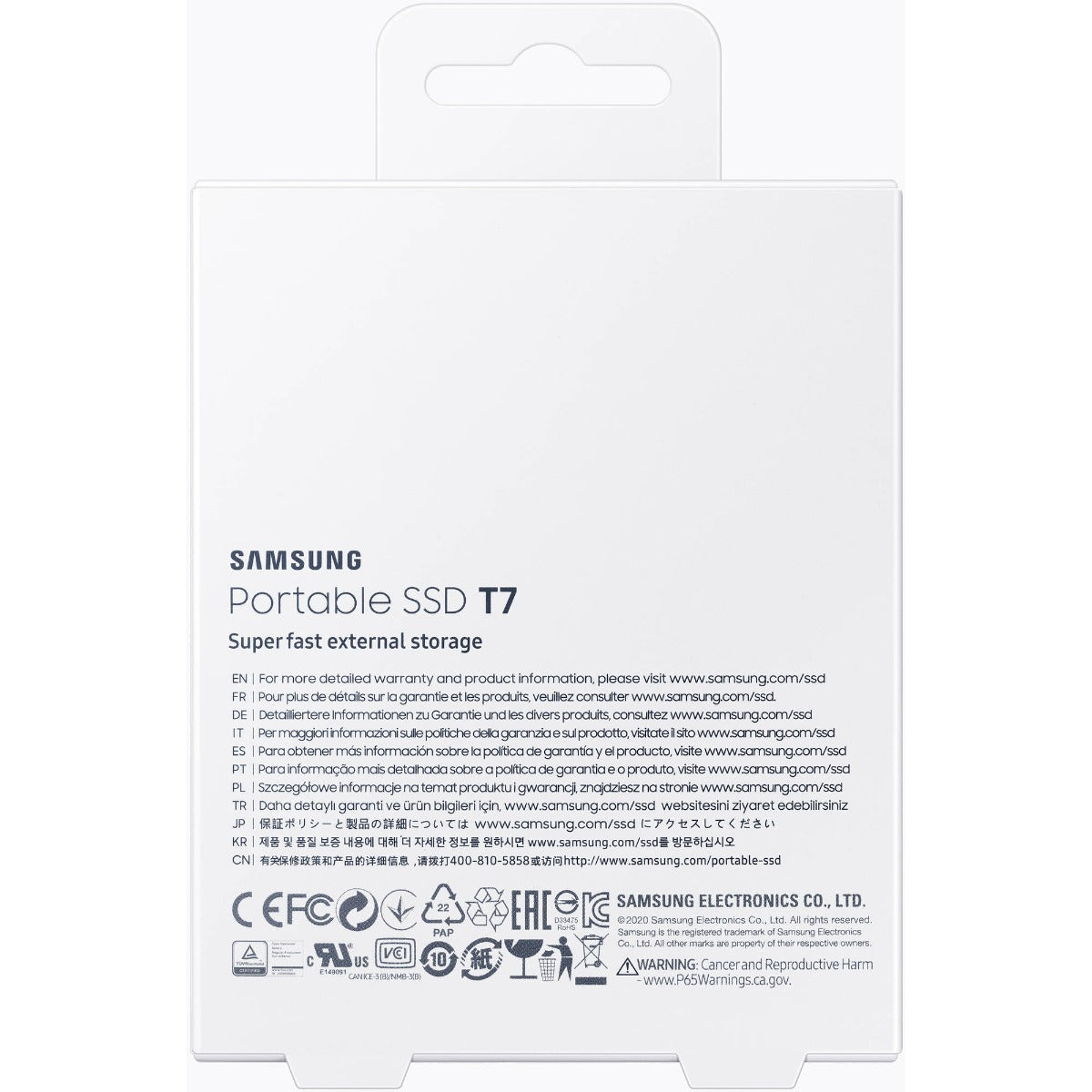 Samsung T7 2TB USB 3.2 Portable SSD - Gray