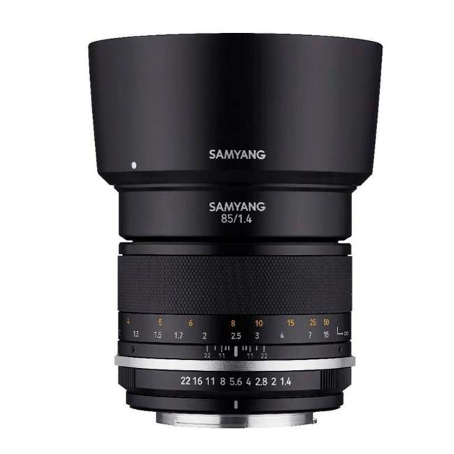 Samyang 85mm f/1.4 Renewal UMC II Canon EF Full Frame, De-Clicked & Weather Sealed