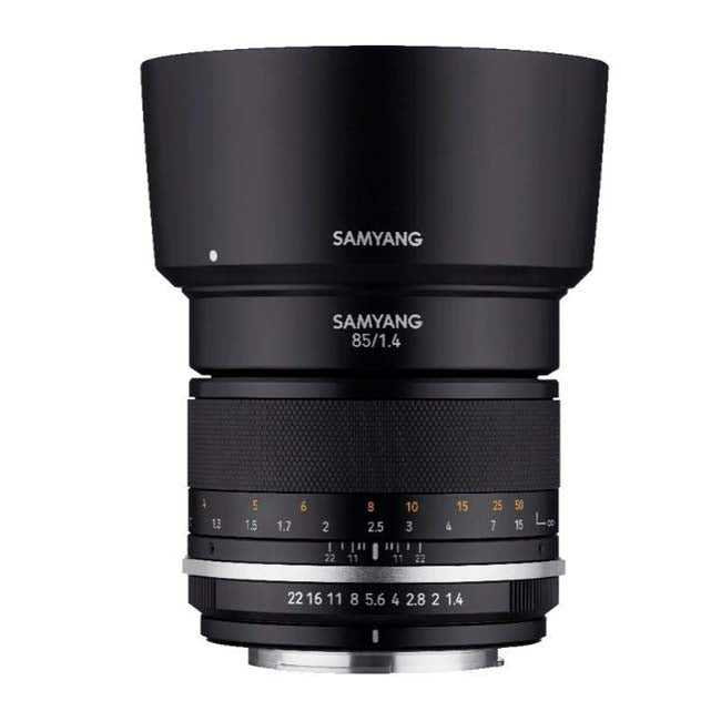 SAMYANG 85mm f/1.4 Renewal UMC II MFT Full Frame, De-Click & Weather Sealed