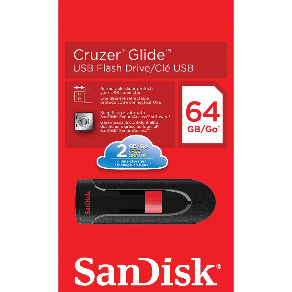 Sandisk Cruzer Glide 64GB 2.0 USB Flash Drive