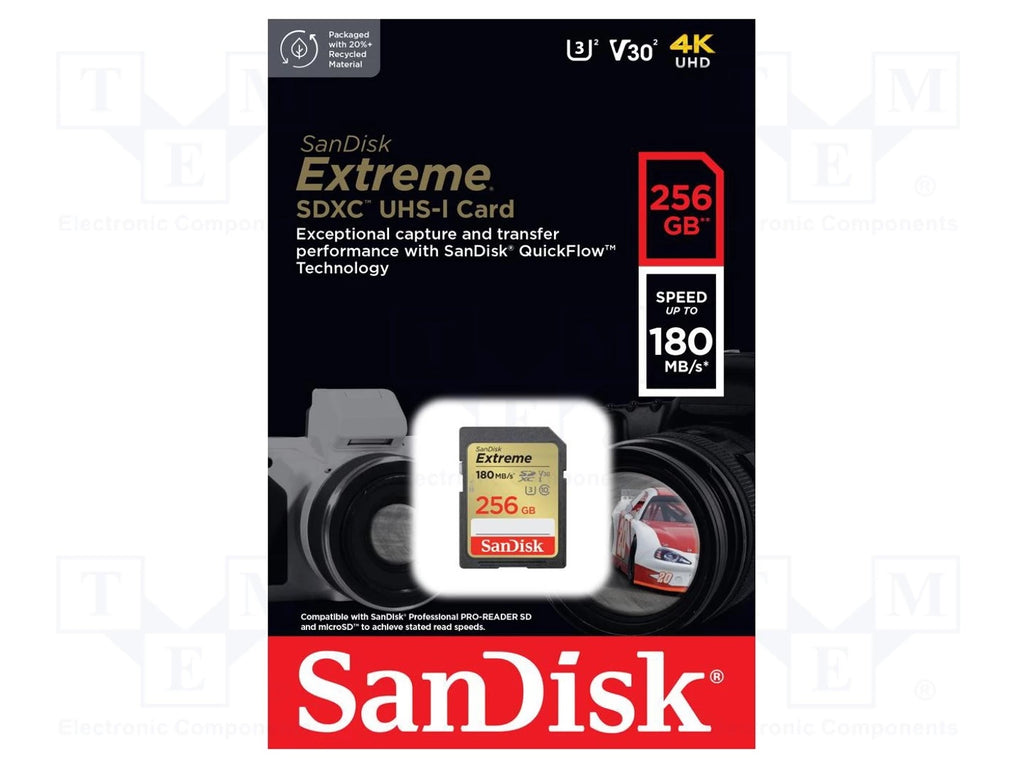 SanDisk Extreme SDXC 256GB 180MB/s Memory Card
