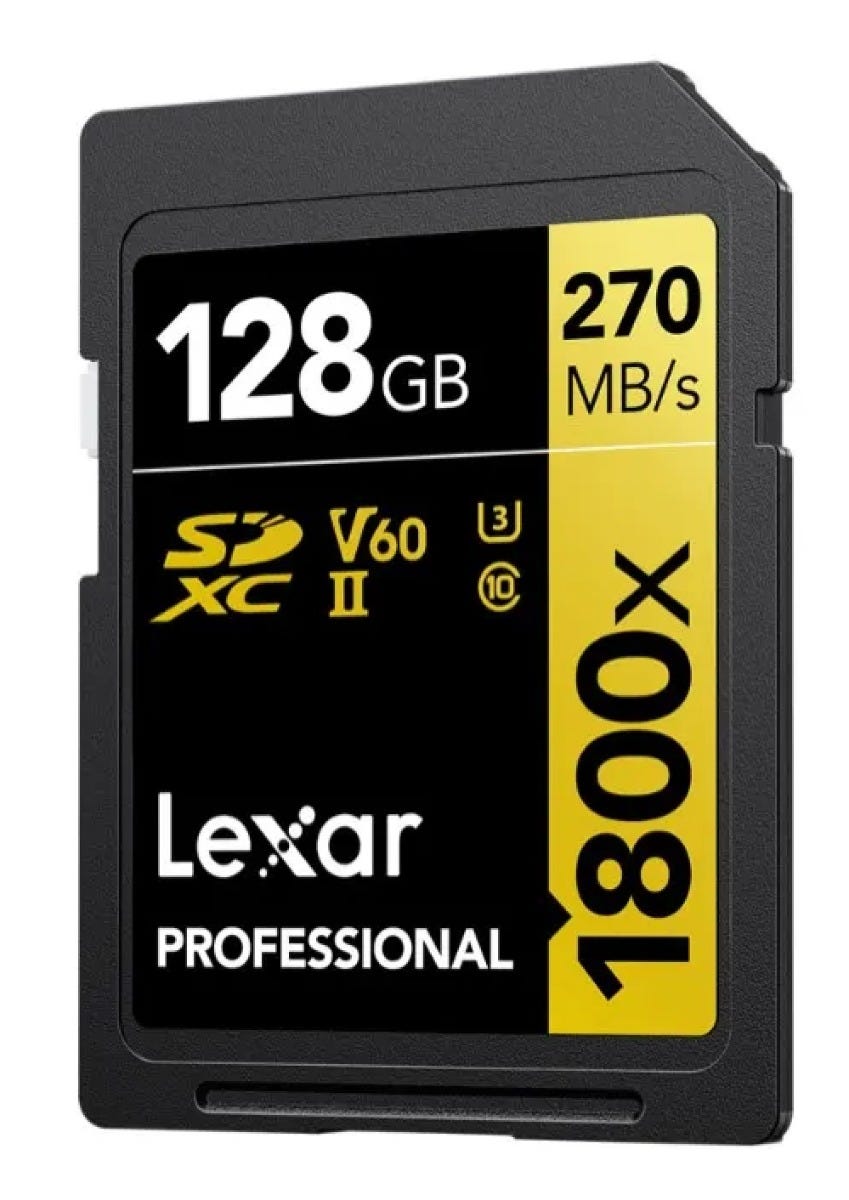 Lexar Professional 1800X SDXC UHS-II SD Card - 128GB