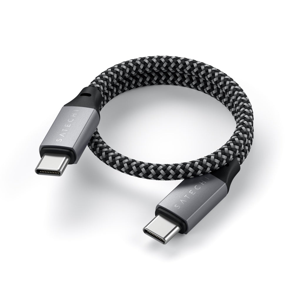 Satechi 25cm USB-C to USB-C Short Cable Space Grey - ST-TCC10M