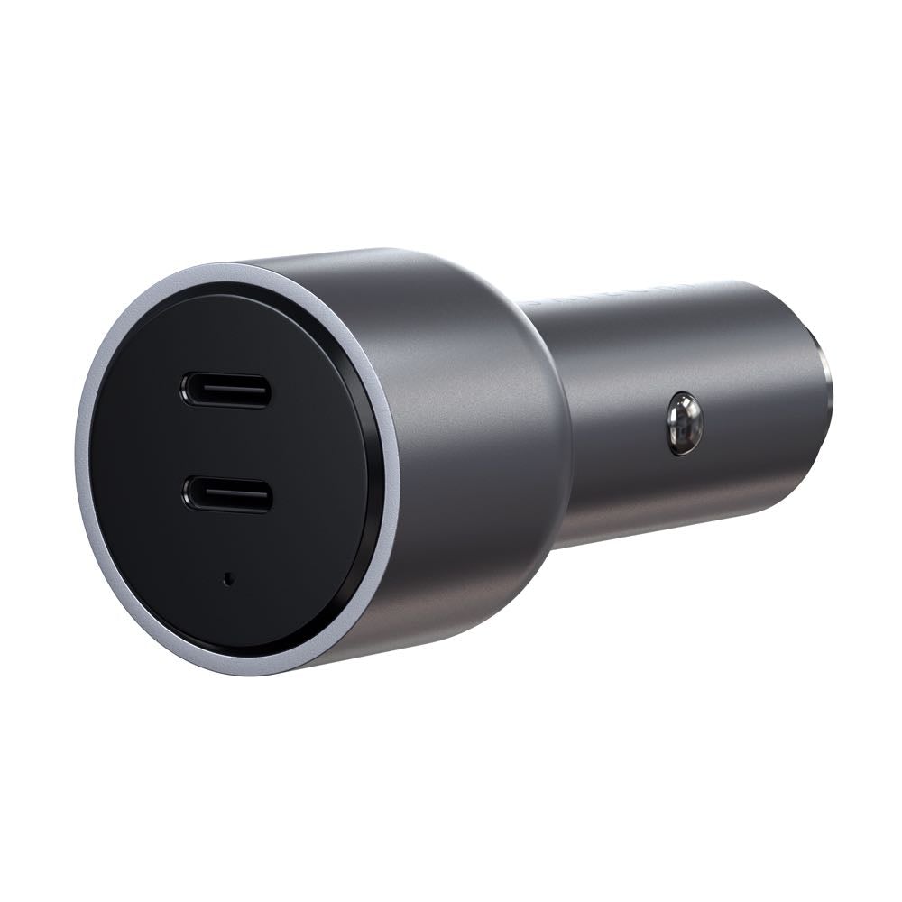 Satechi 40W Dual USB-C PD Space Grey Car Charger - ST-U2C40CCM