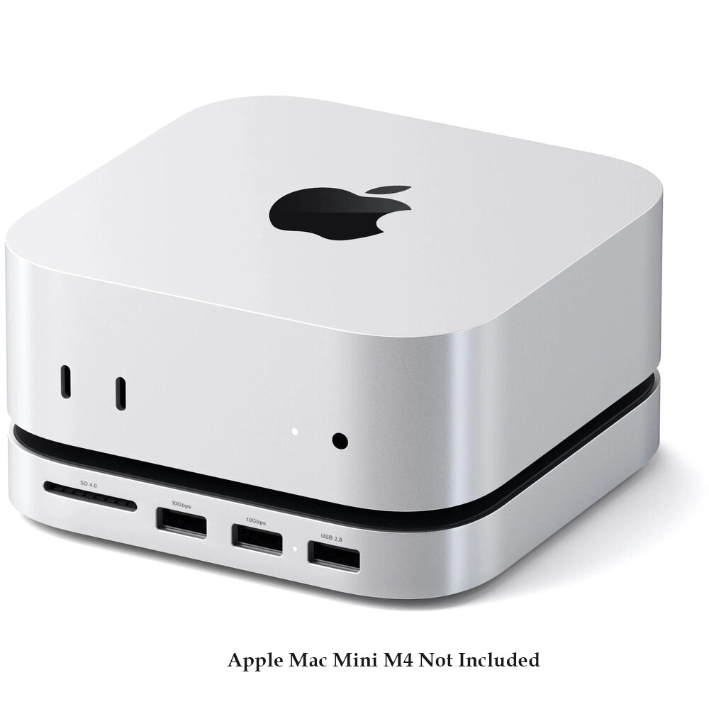 Satechi Mac Mini M4 Stand & Hub with SSD Enclosure (Silver)