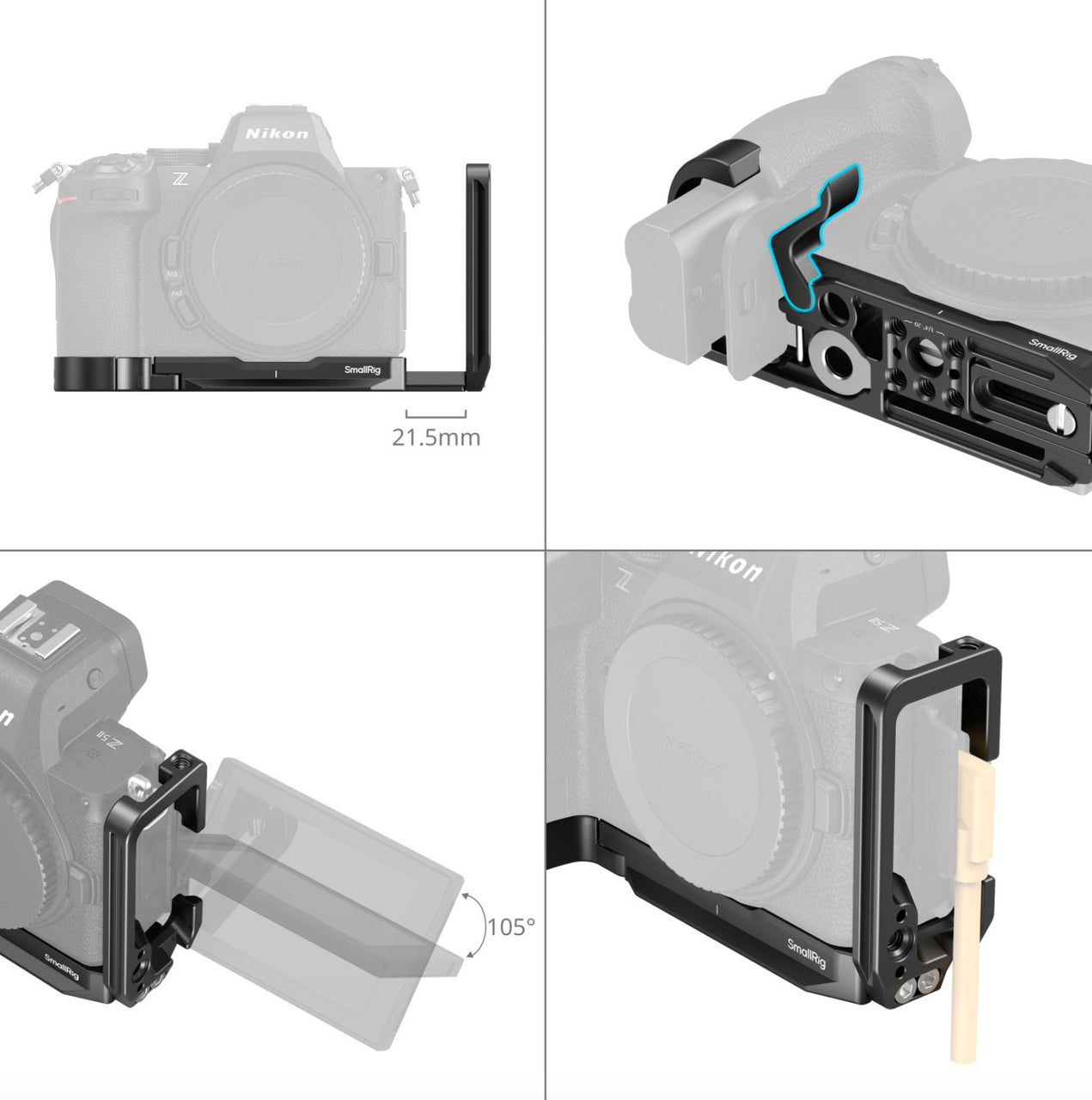 SmallRig L-Shaped Mount Plate for Nikon Z5II 5256