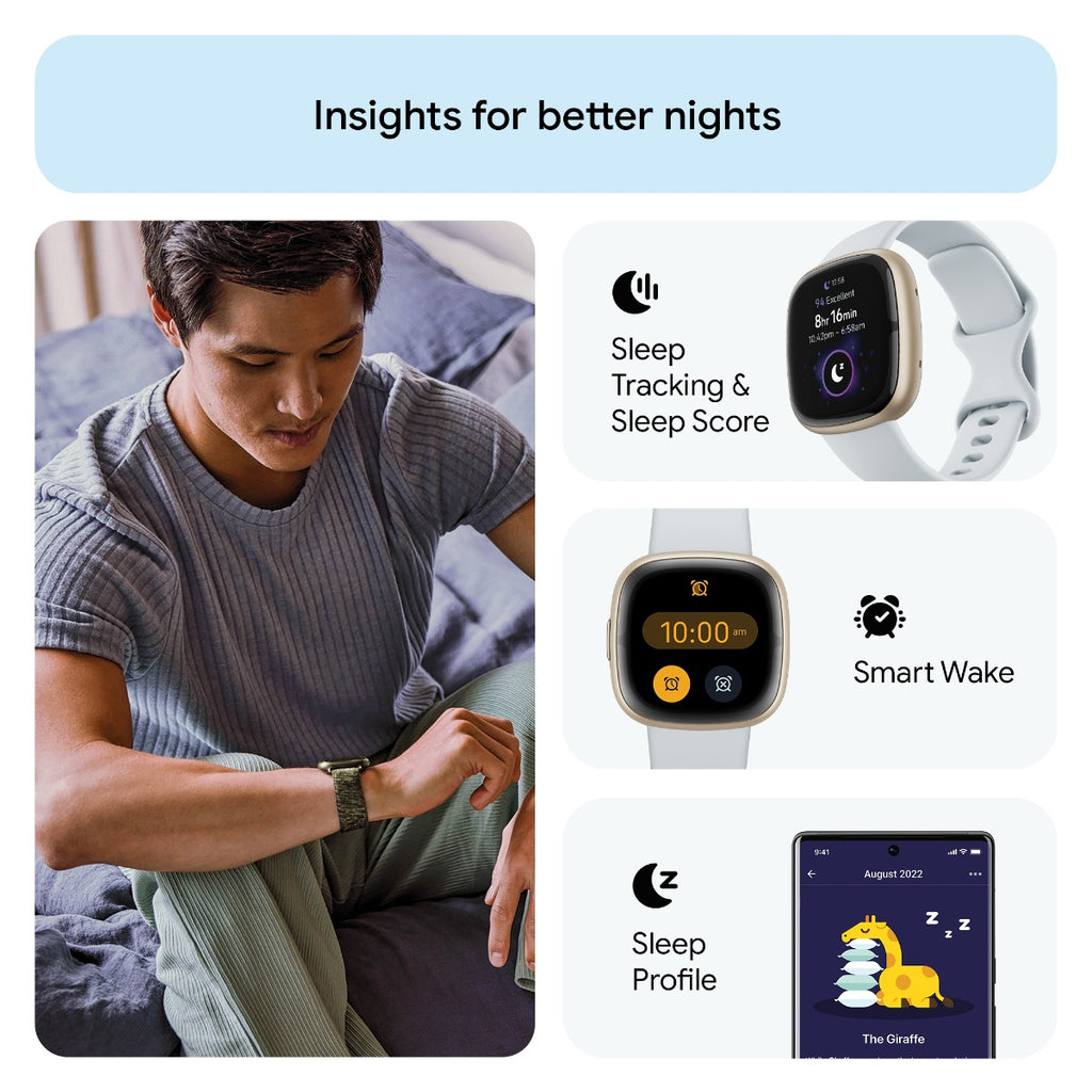 Fitbit Sense 2 Smart Watch - Blue Mist/Pale Gold