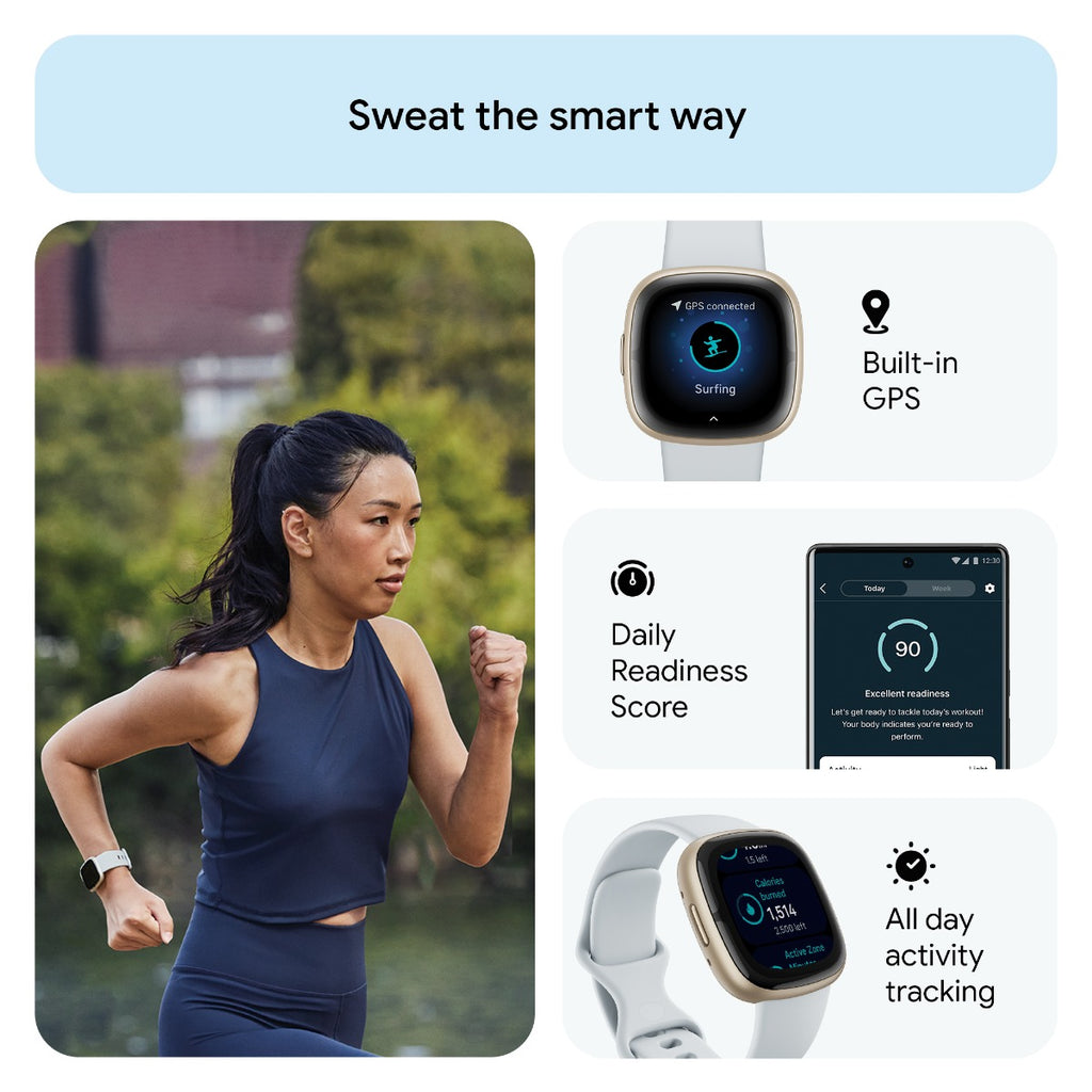 Fitbit Sense 2 Smart Watch - Blue Mist/Pale Gold