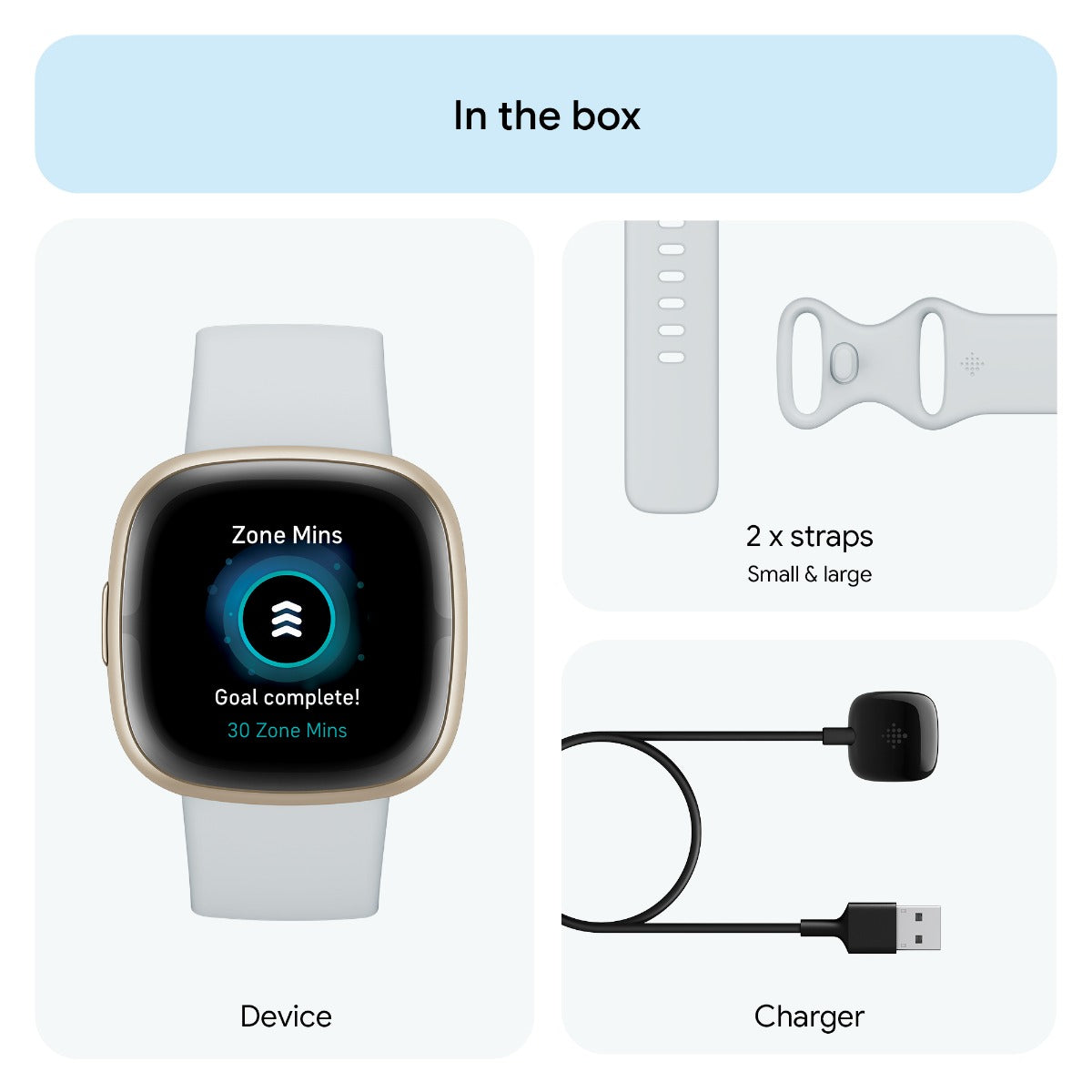 Fitbit Sense 2 Smart Watch - Blue Mist/Pale Gold