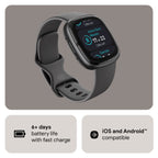 Fitbit Sense 2 Smart Watch - Graphite/Graphite