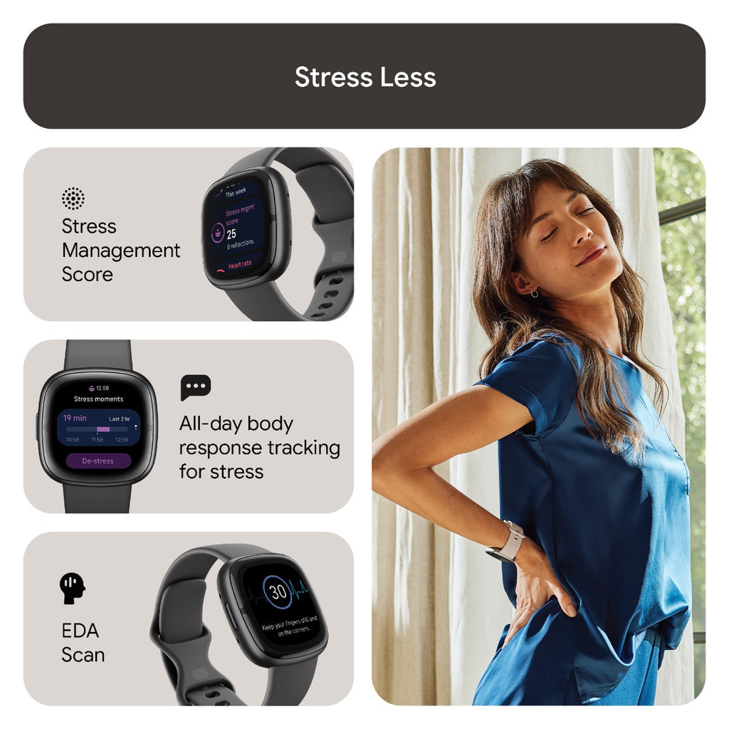 Fitbit Sense 2 Smart Watch - Graphite/Graphite