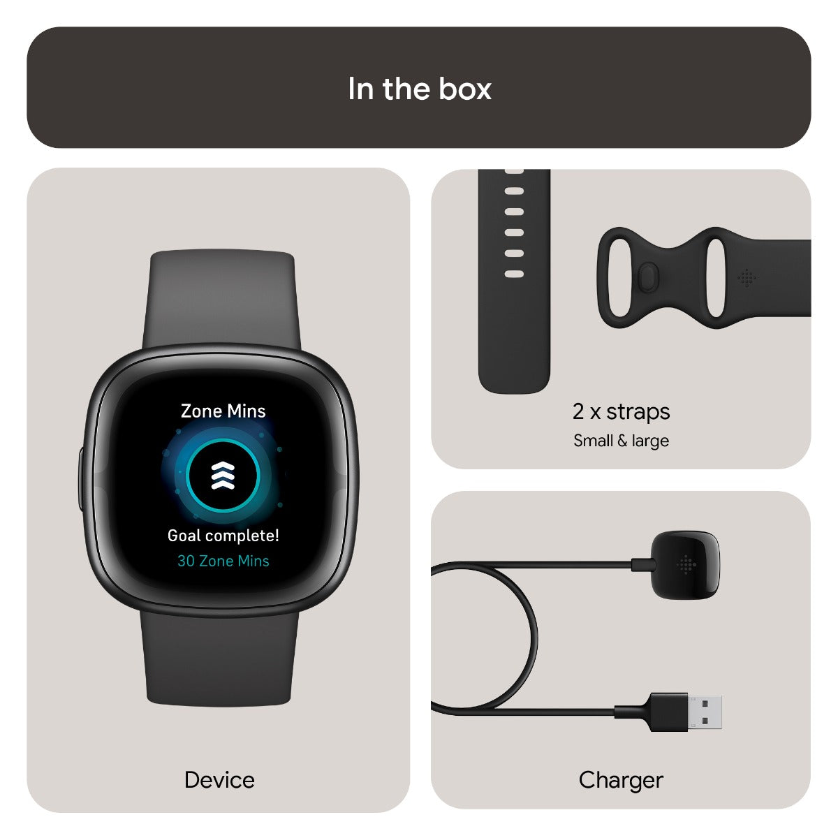 Fitbit Sense 2 Smart Watch - Graphite/Graphite