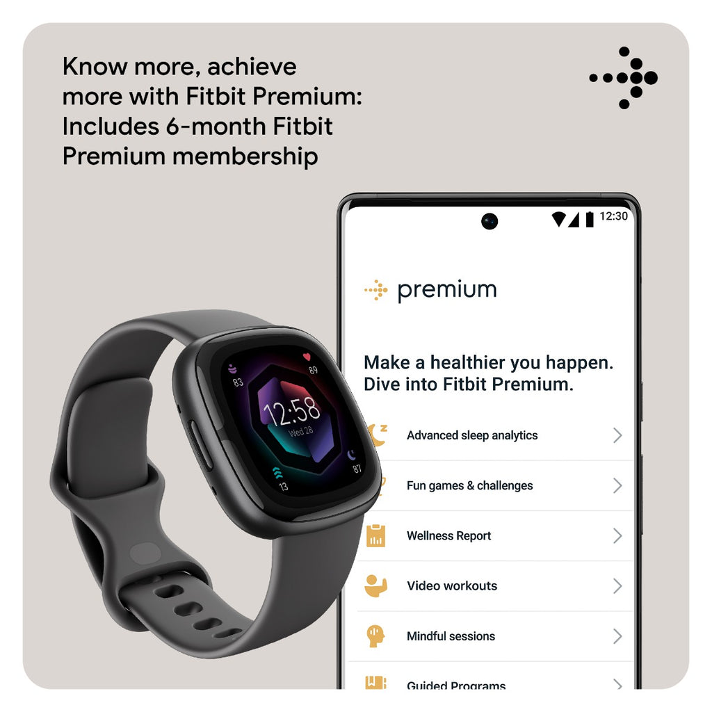 Fitbit Sense 2 Smart Watch - Graphite/Graphite