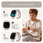 Fitbit Sense 2 Smart Watch - Lunar White / Platinum Aluminium