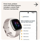 Fitbit Sense 2 Smart Watch - Lunar White / Platinum Aluminium