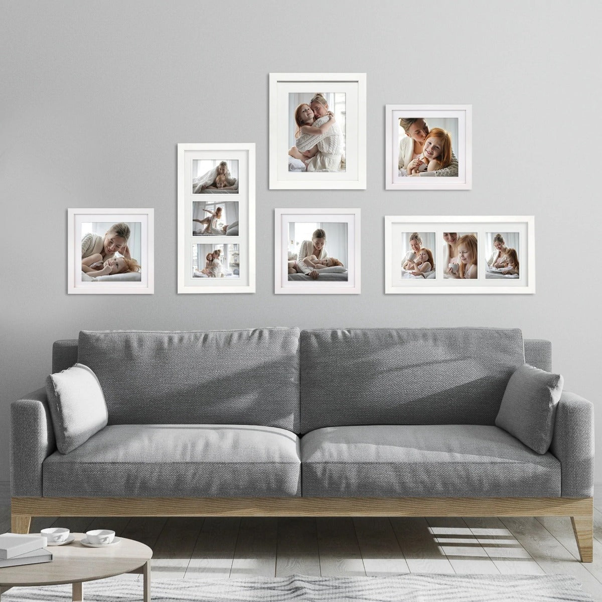 Deluxe Gallery Photo Wall Frame Set A - 6 Frames - White
