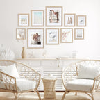 Deluxe Gallery Photo Wall Frame Set C - 10 Frames - Polar Birch