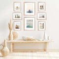 Deluxe Gallery Photo Wall Frame Set D - 8 Frames - Polar Birch