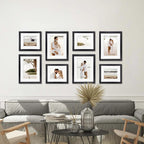 Deluxe Gallery Photo Wall Frame Set E - 8 Frames - Black