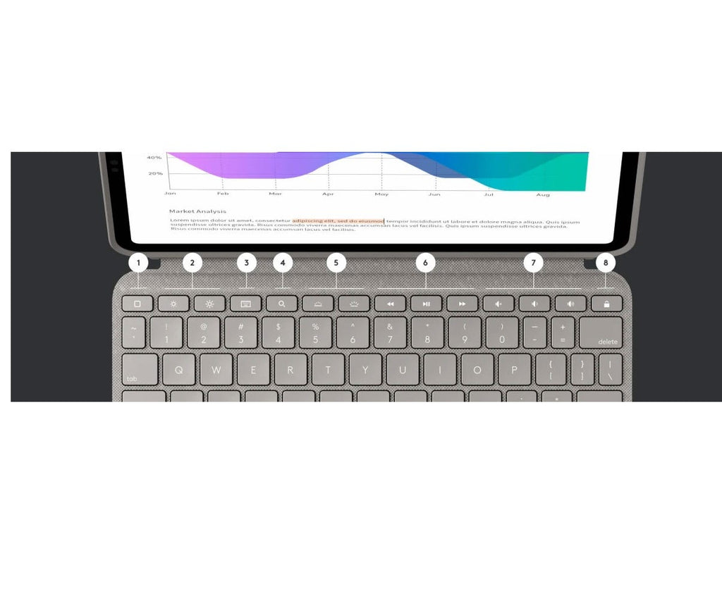Logitech Combo Touch Case for iPad Pro 11" (1st/2nd/3rd Gen) - Grey