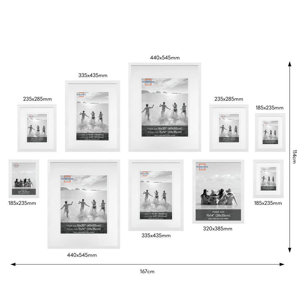 Profile Studio Nova Gallery Frame Set of 10 - White 